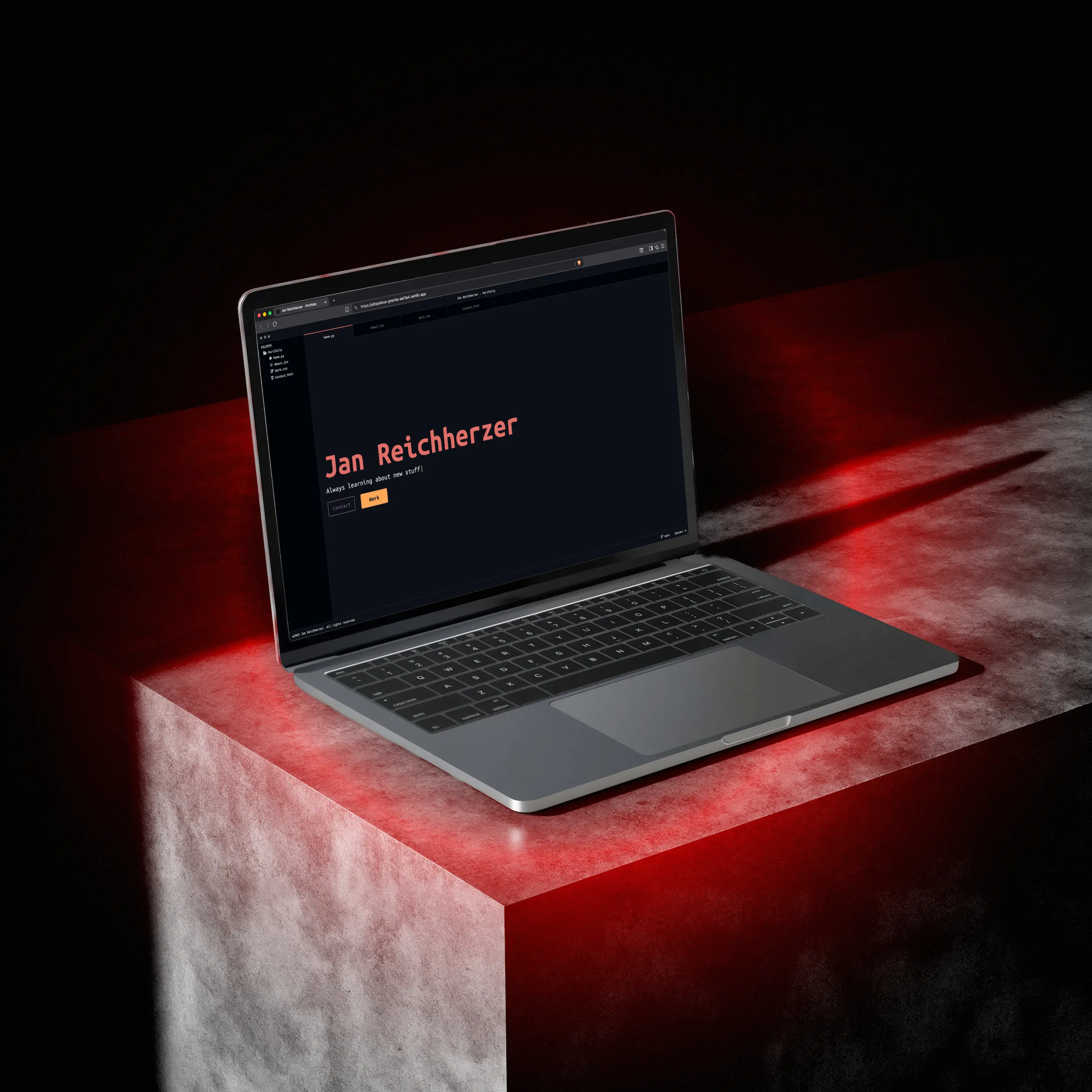 Mackbook mockup of the sublime portfolio project.